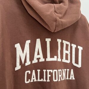 Brandy Melville Malibu California Brown Zip Up